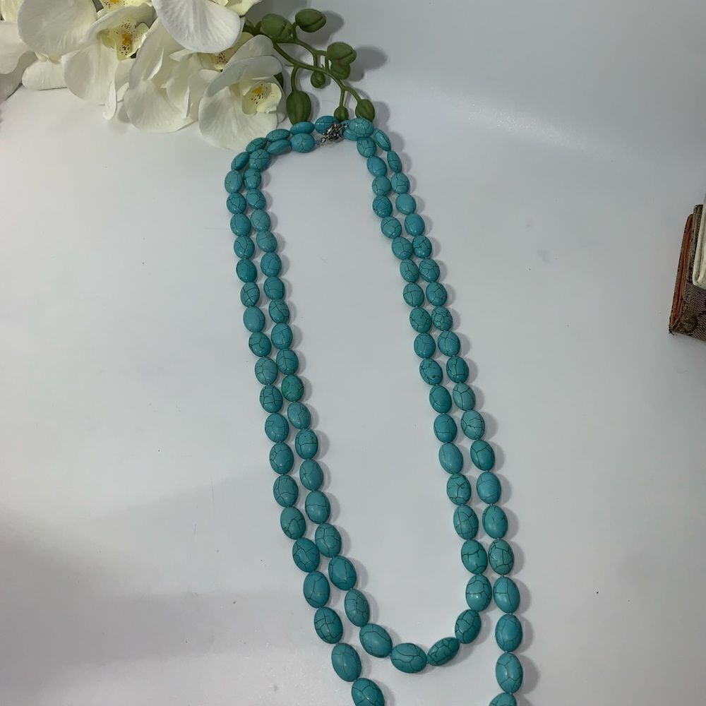 Faux Turquoise Necklace  